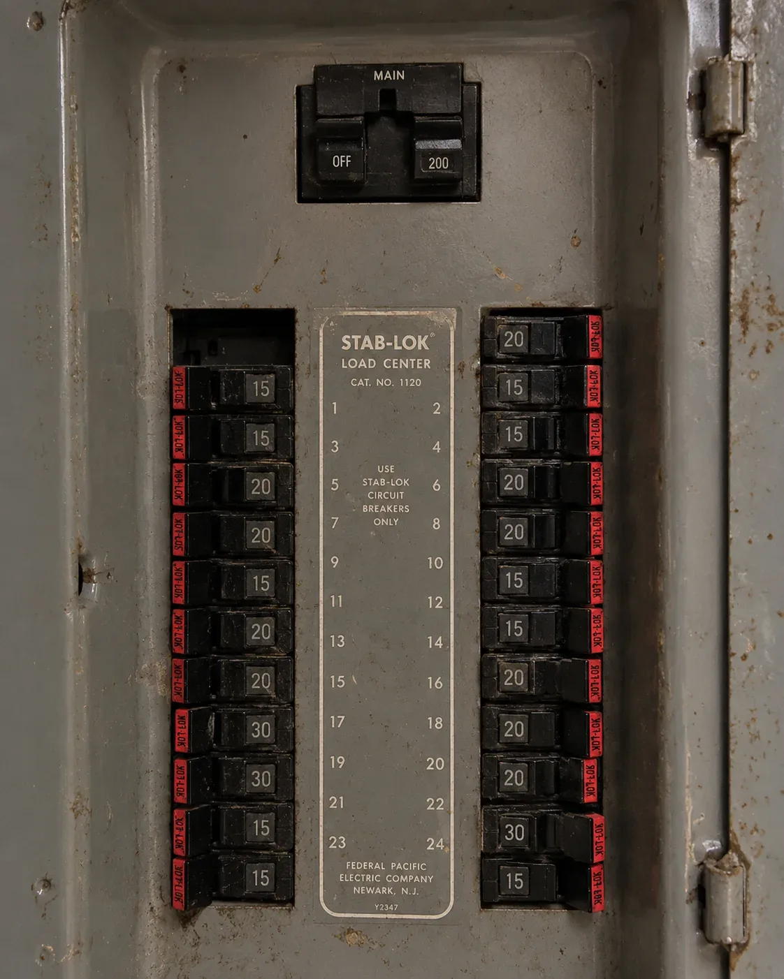 Federal Pioneer Stab-Lok residential electrical panel
